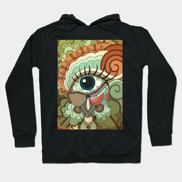 Eye Spy Orange Green Hoodie by MGphotoart